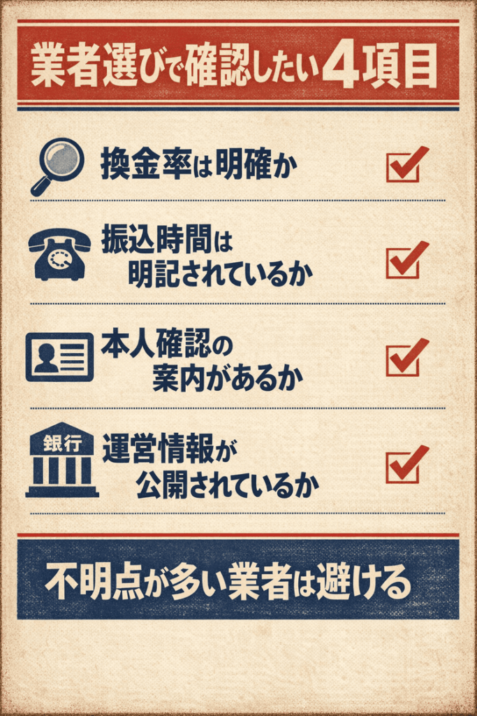 Kyash現金化業者を選ぶ際の確認ポイントをまとめた注意喚起